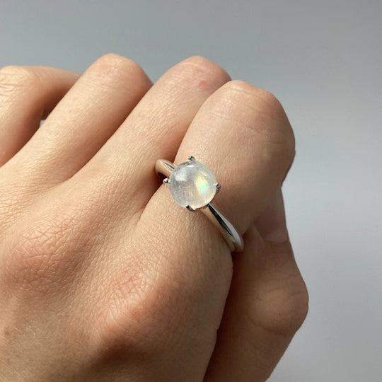 Rainbow Moonstone Ring