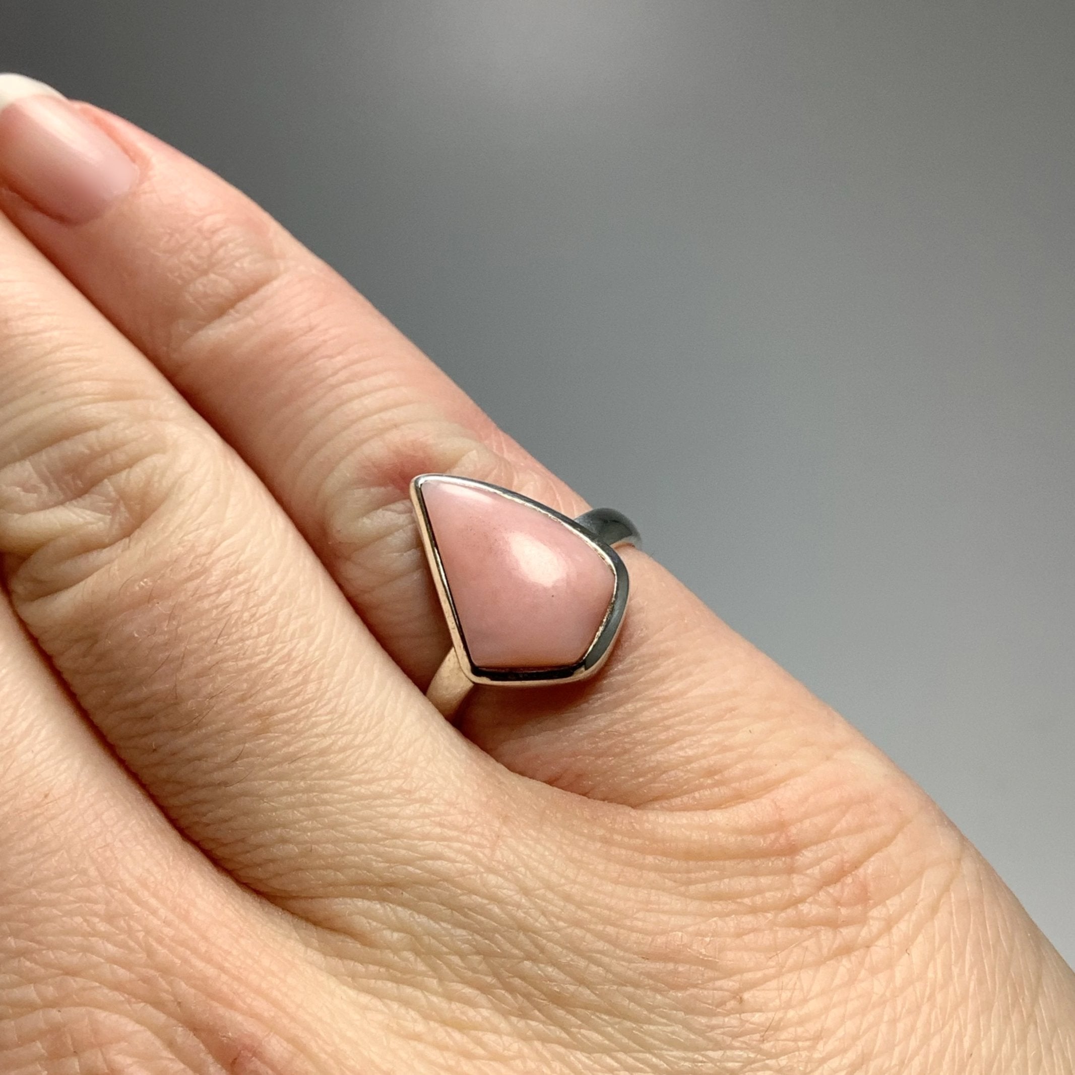 Pink Peruvian Opal Ring