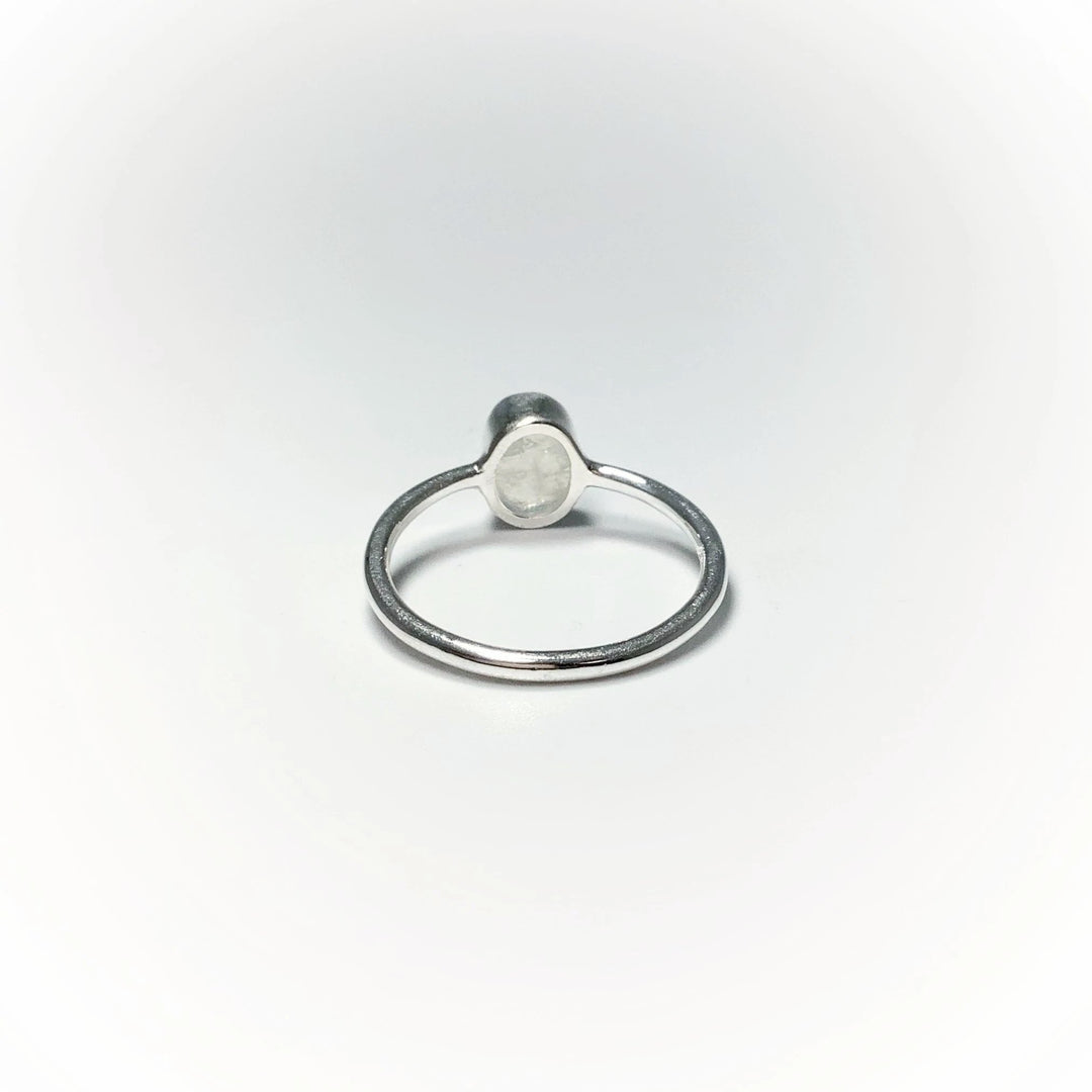 Raw Rainbow Moonstone Ring