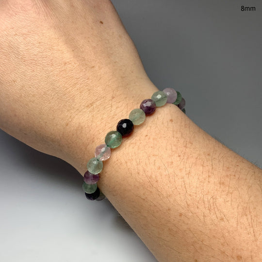 Fluorite Faceted Beaded Bracelet