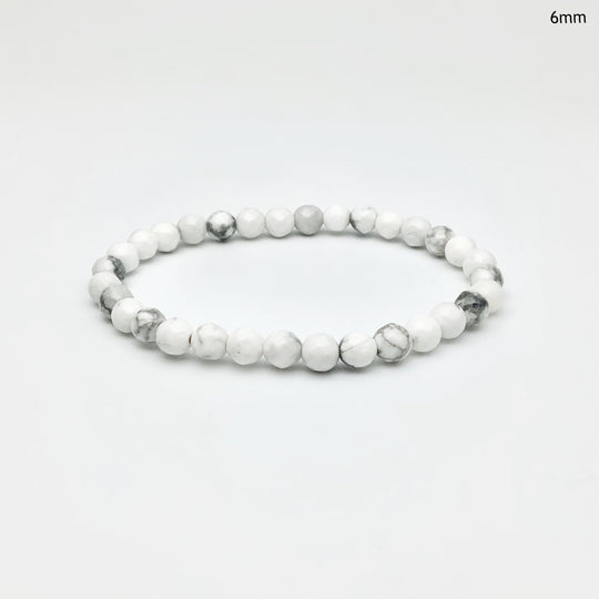 Howlite Faceted Beaded Bracelet