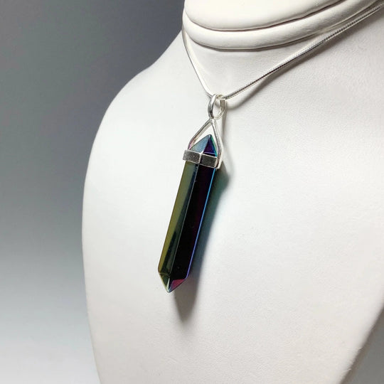 Titanium Quartz Double Terminated Point Pendant