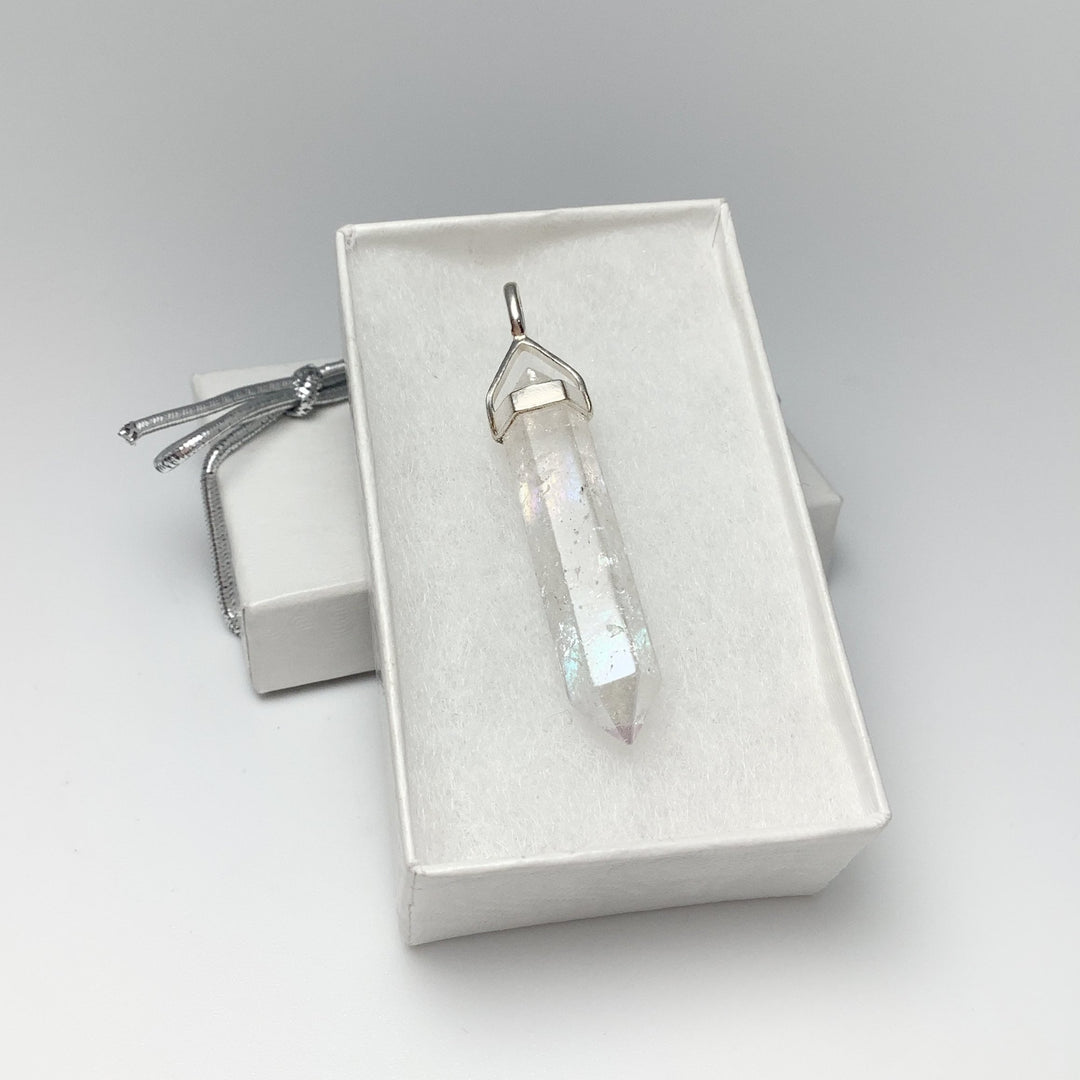 Opalescent Quartz Double Terminated Point Pendant