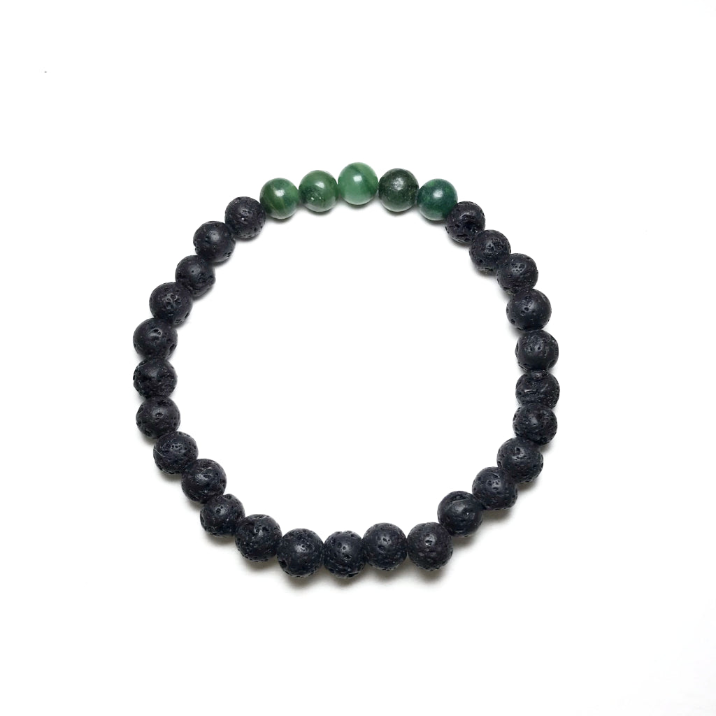 African Jade Beaded Bracelet