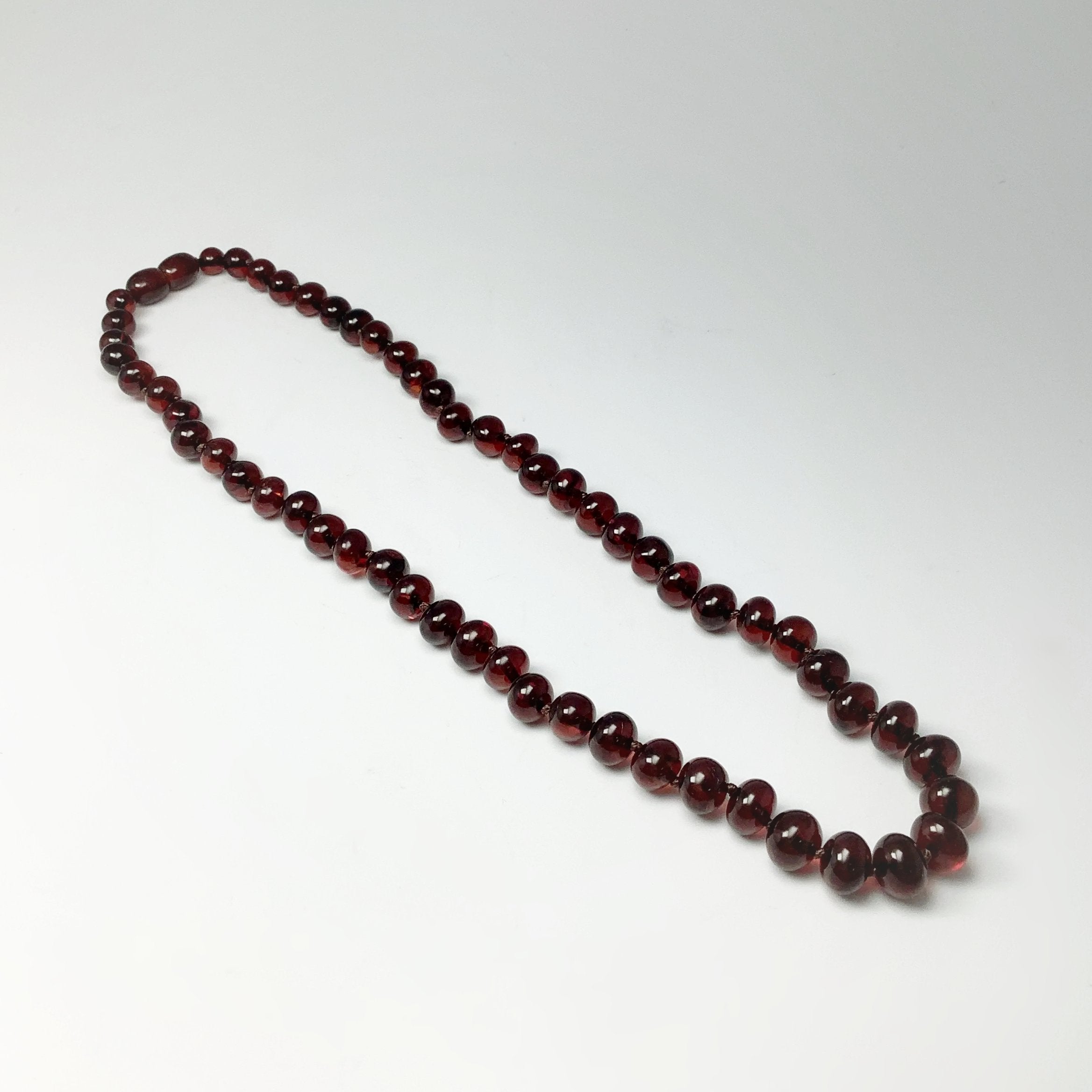 Cherry Amber Beaded Necklace