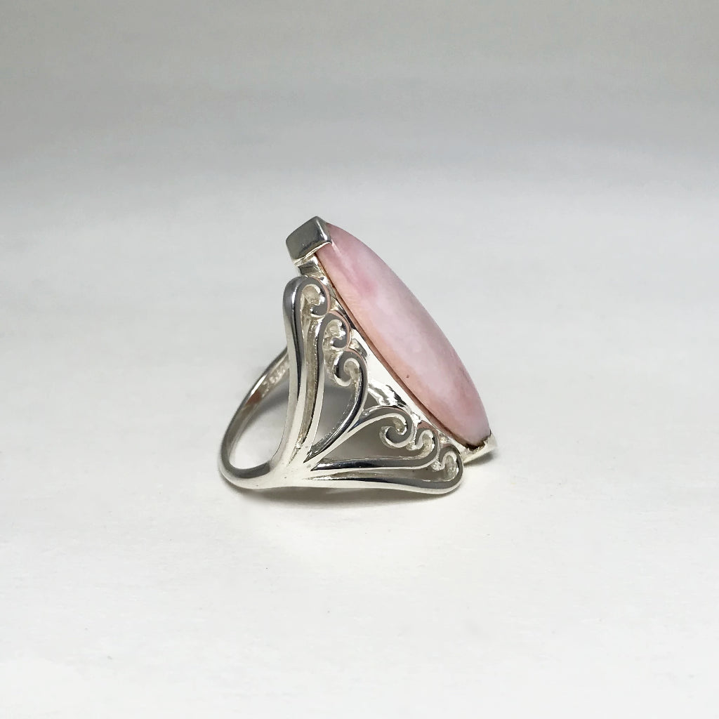 Pink Peruvian Opal Ring