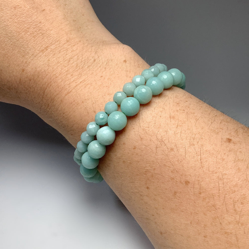 Amazonite Faceted Beaded Bracelet