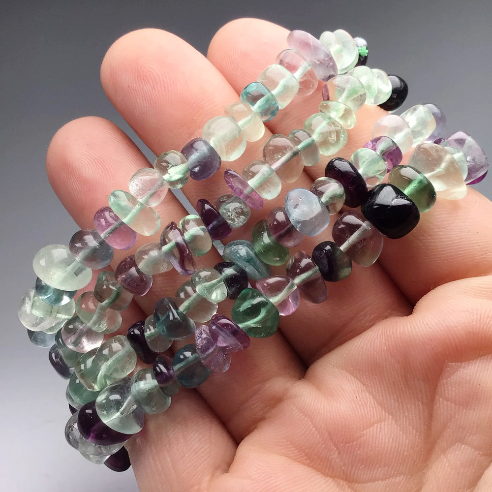 Fluorite Chip Beaded Bracelet