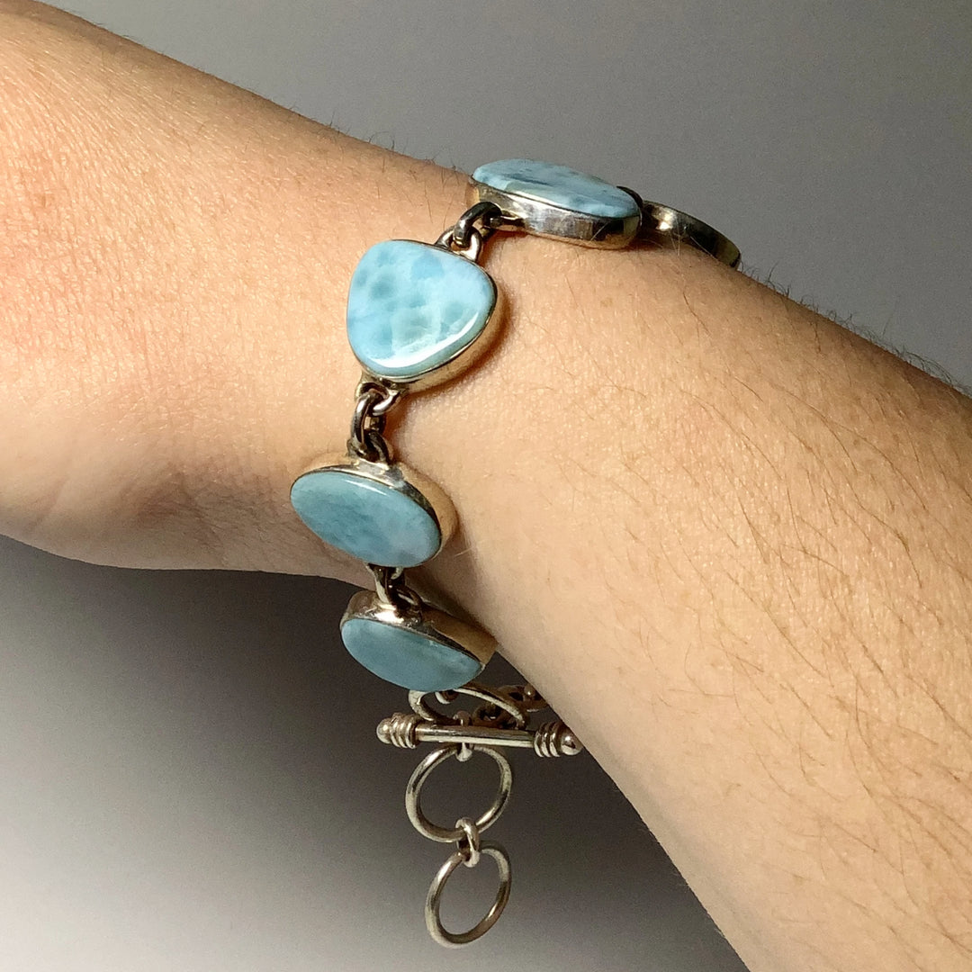 Larimar Sterling Silver Bracelet