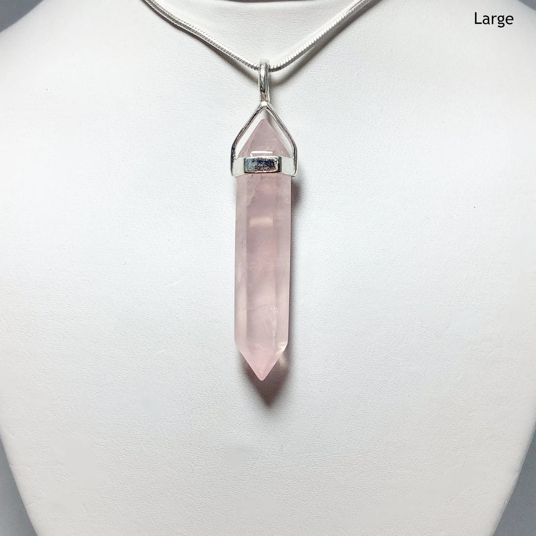 Rose Quartz Double Terminated Point Pendant