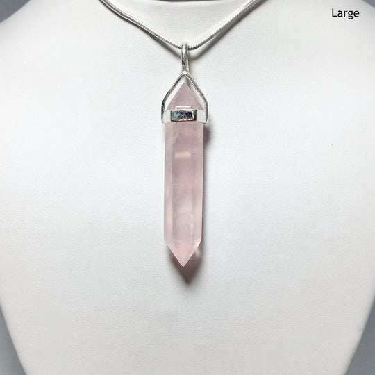 Rose Quartz Double Terminated Point Pendant