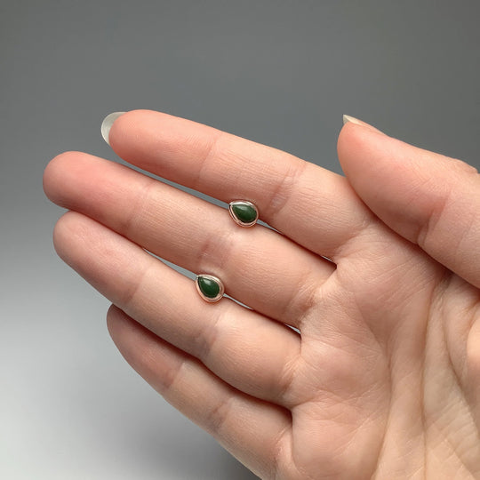 Green Aventurine Stud Earrings