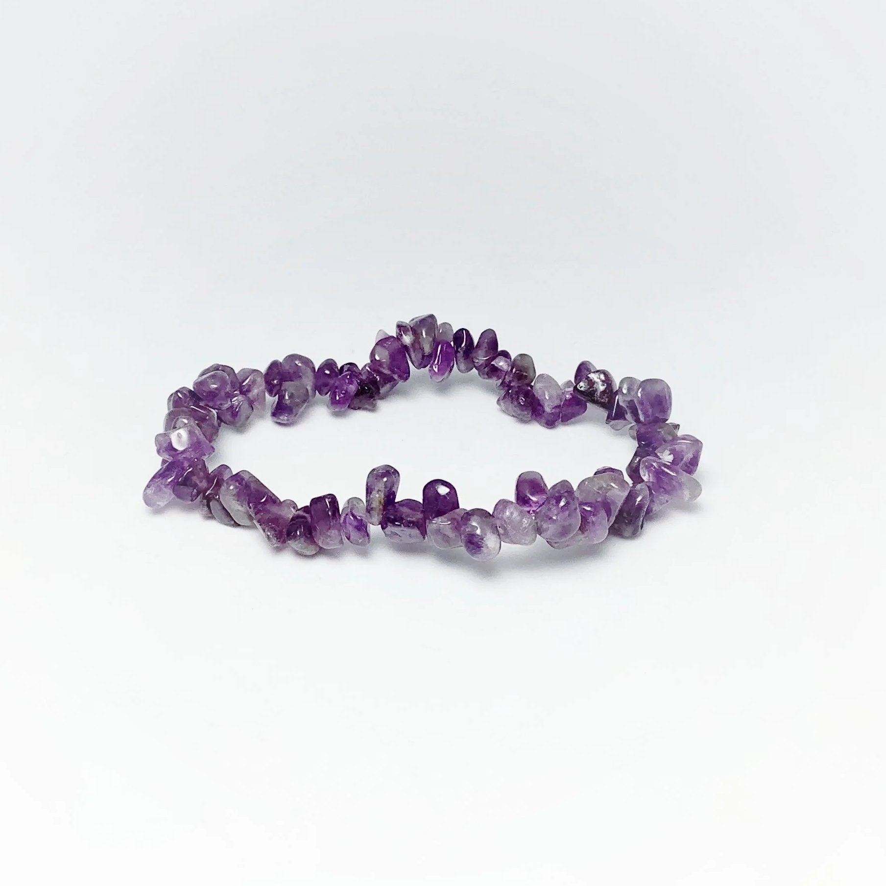 Amethyst Chip Beaded Bracelet