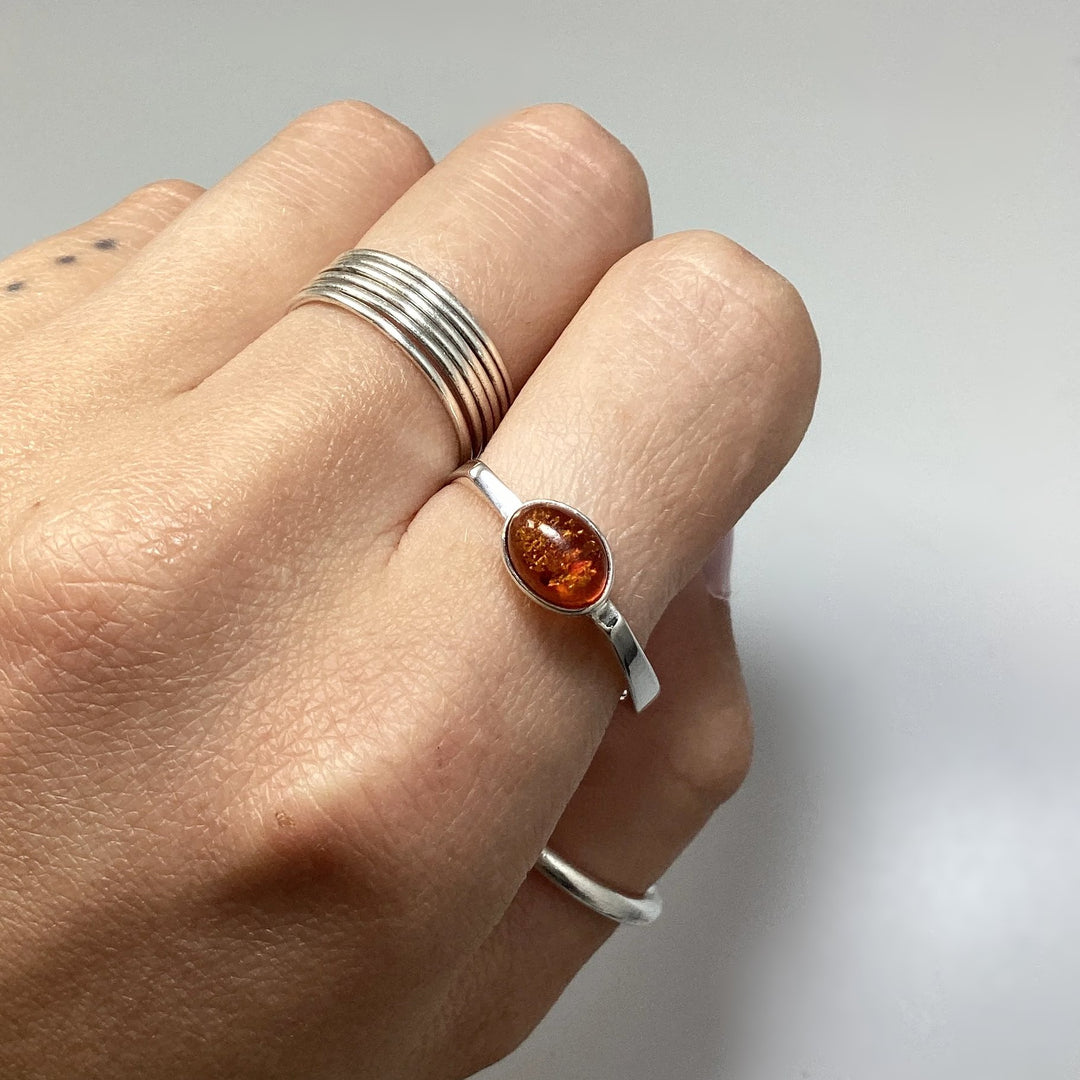 Cognac Amber Ring