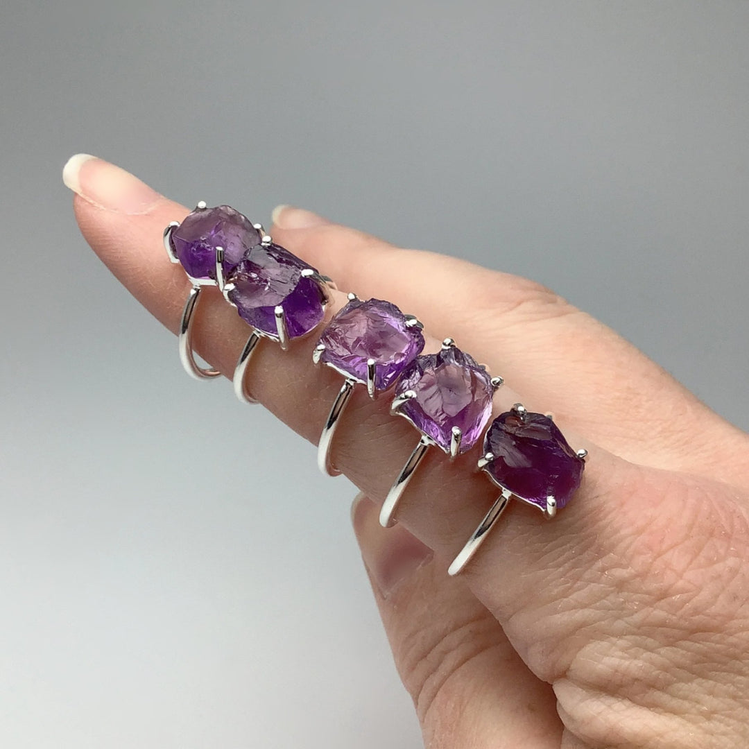 Raw Amethyst Ring