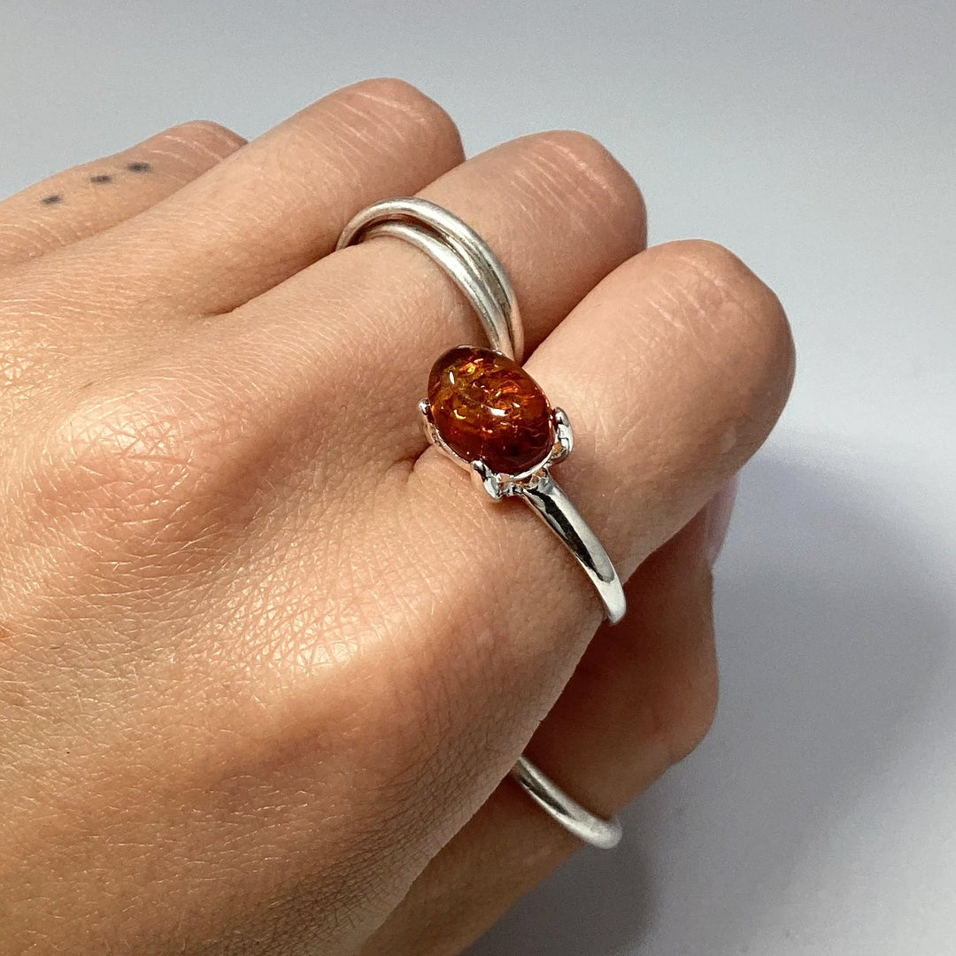 Cognac Amber Ring