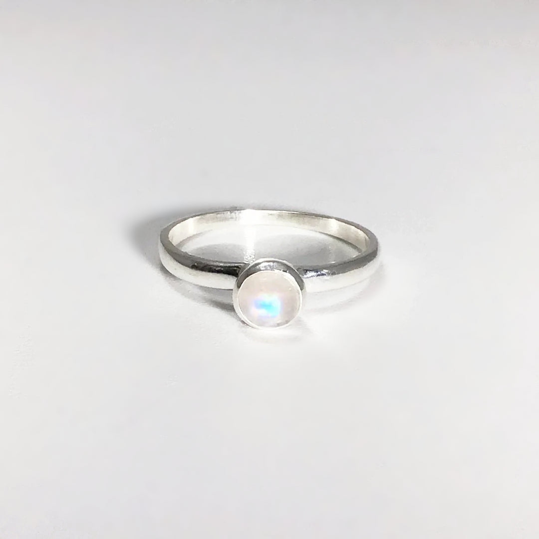 Rainbow Moonstone Ring