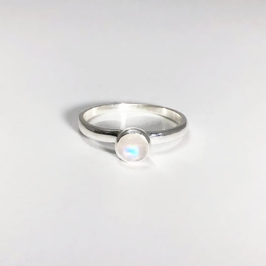 Rainbow Moonstone Ring