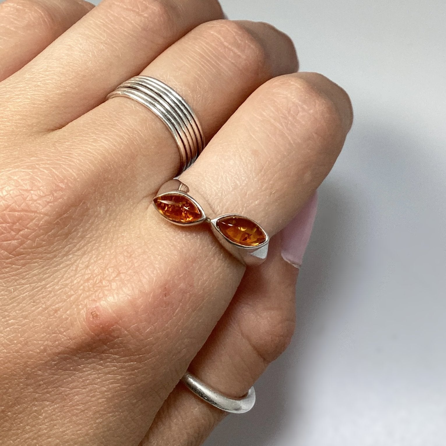 Cognac Amber Ring