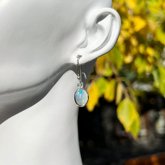 Ethiopian Fire Opal Dangle Earrings