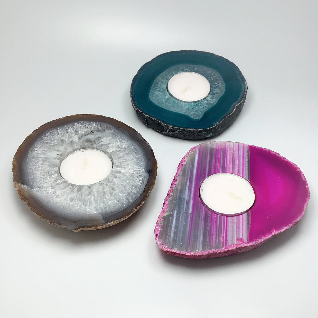 Agate Candle Holder