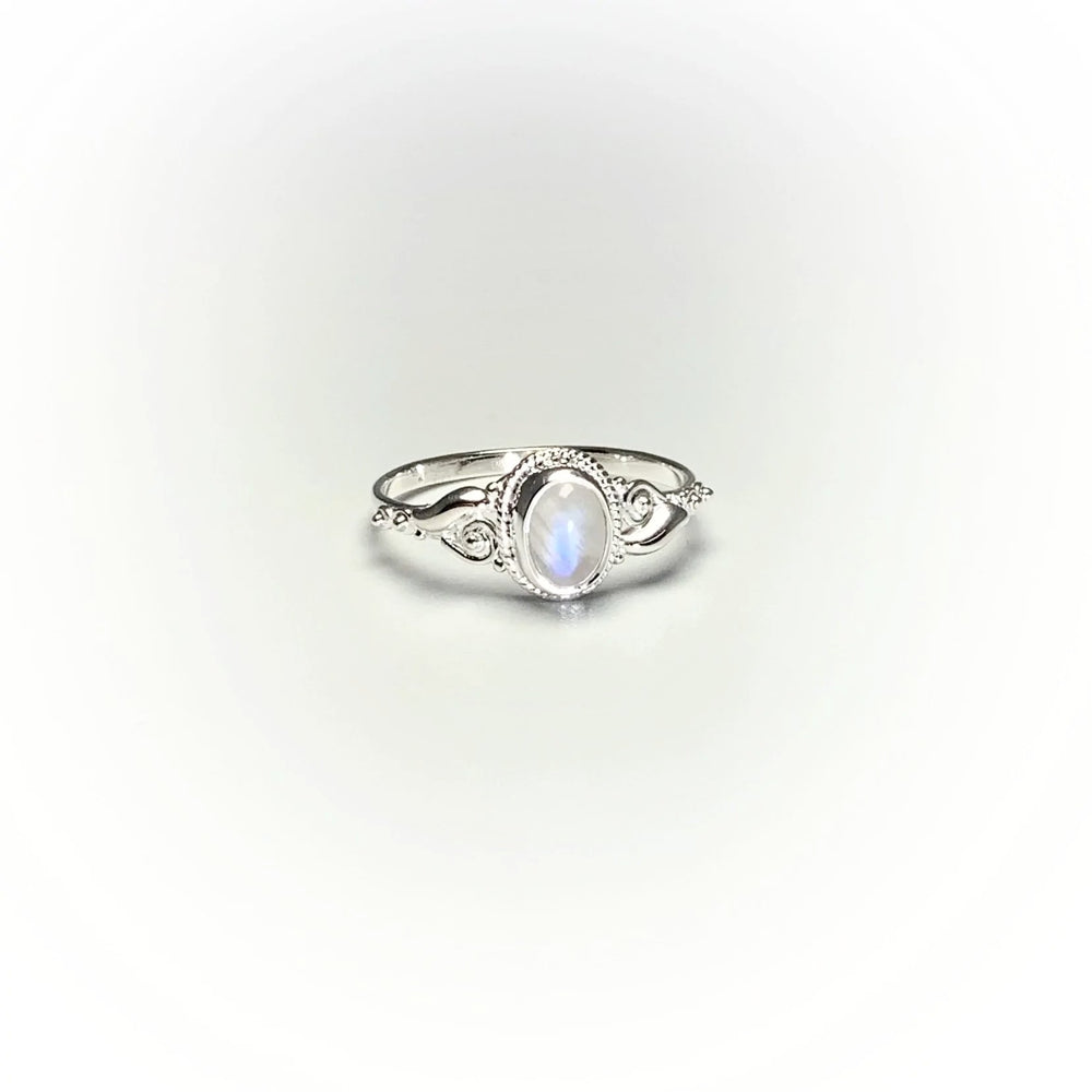 Rainbow Moonstone Ring