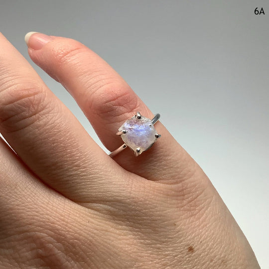 Raw Rainbow Moonstone Ring