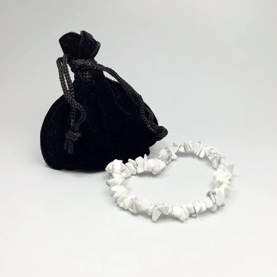 Howlite Chip Beaded Bracelet