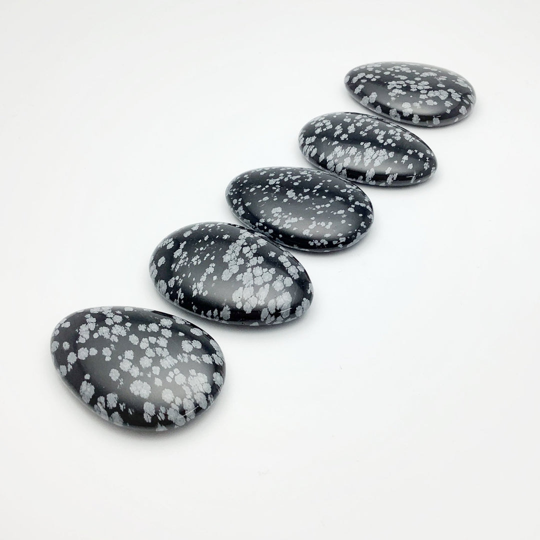 Worry Stone - Snowflake Obsidian