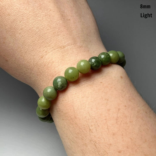 Mixed Green Canadian Jade Beaded Bracelet