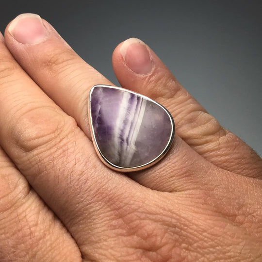 Chevron Amethyst Ring