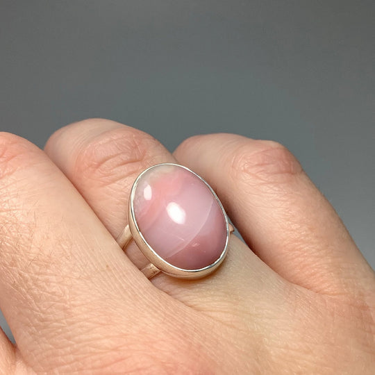 Pink Peruvian Opal Ring