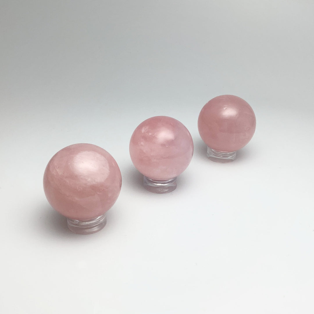 Mini Rose Quartz Sphere at $45 Each