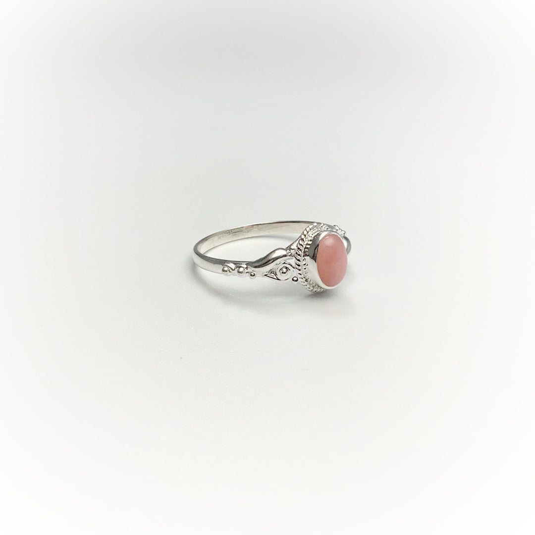 Pink Peruvian Opal Ring