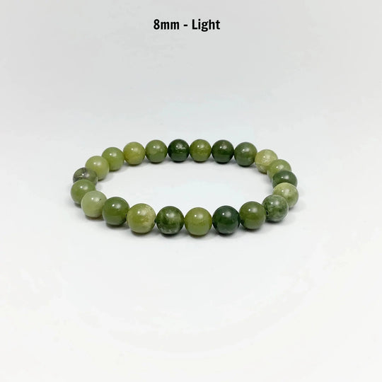 Mixed Green Canadian Jade Beaded Bracelet