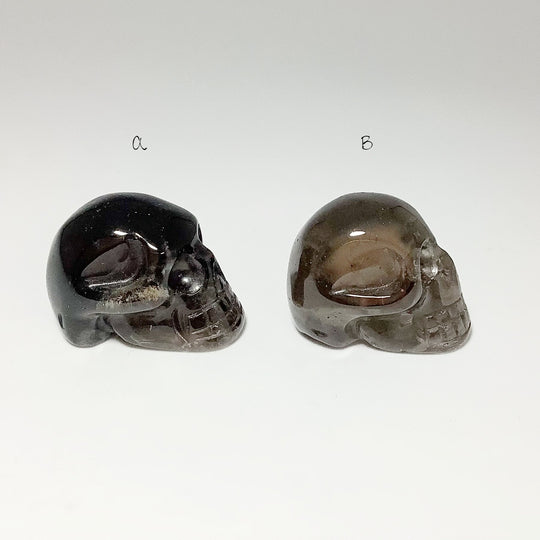 Carved Smoky Quartz  Skull