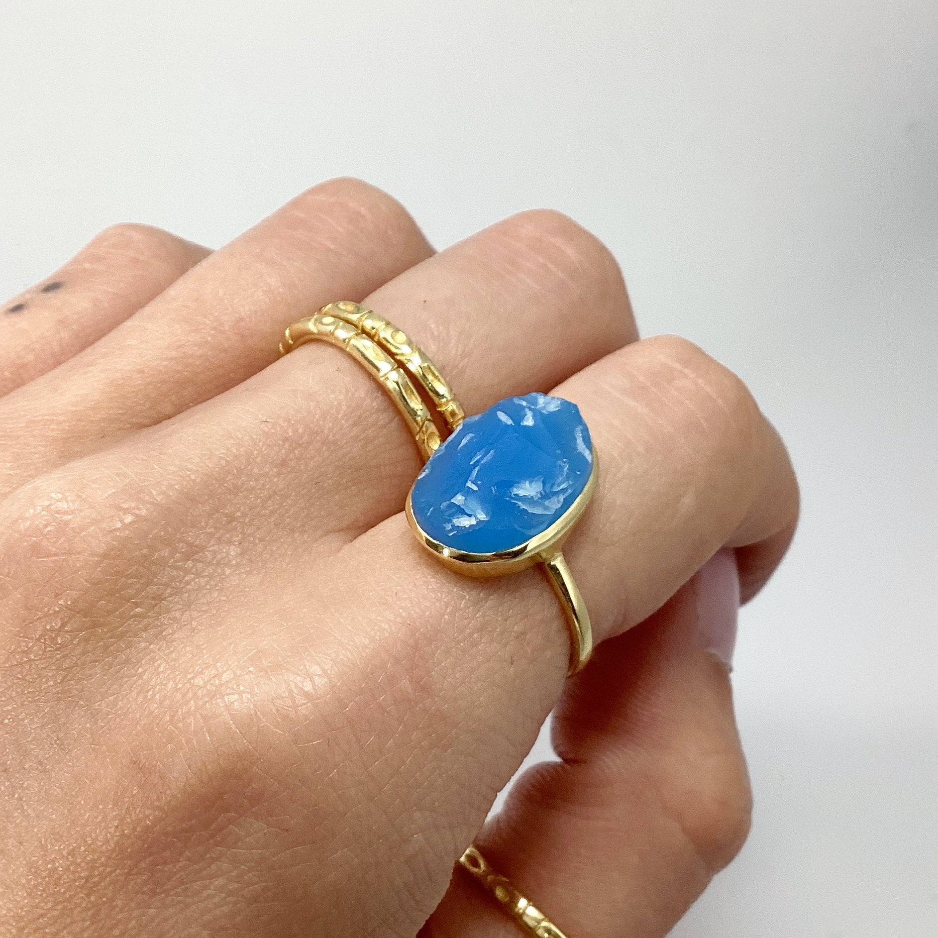 Blue Chalcedony Ring