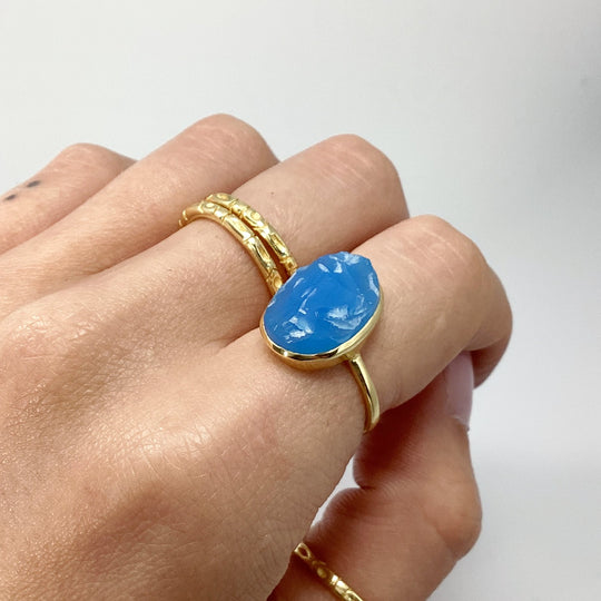 Blue Chalcedony Ring