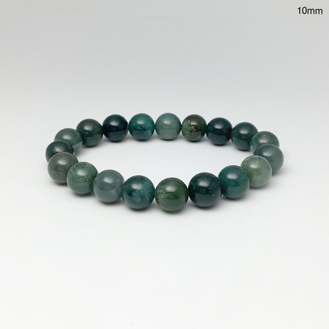 Moss Agate Beaded Bracelet