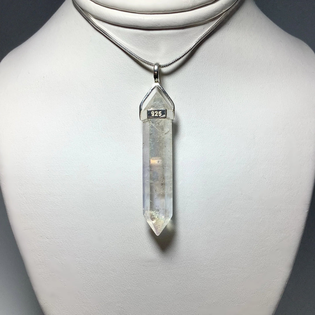 Opalescent Quartz Double Terminated Point Pendant