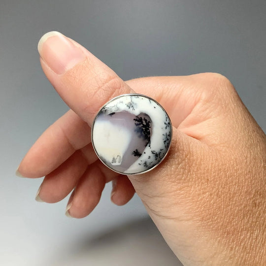 Dendritic Opal Ring