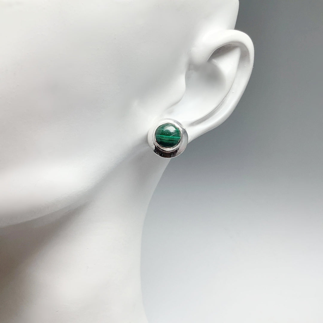 Malachite Stud Earrings