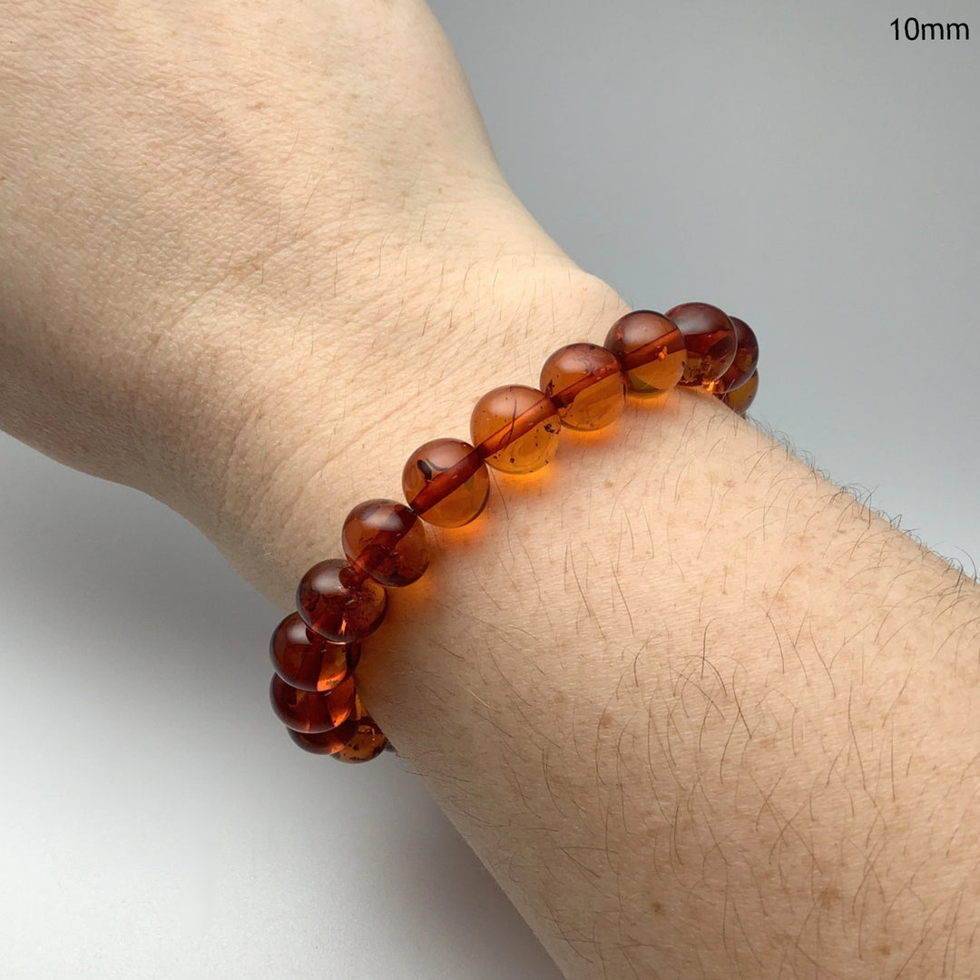 Cognac Amber Beaded Bracelet