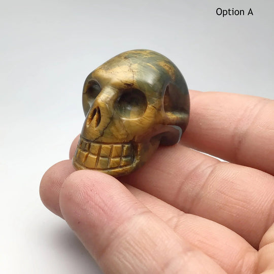 Carved Tiger Eye Skull at $69 Each