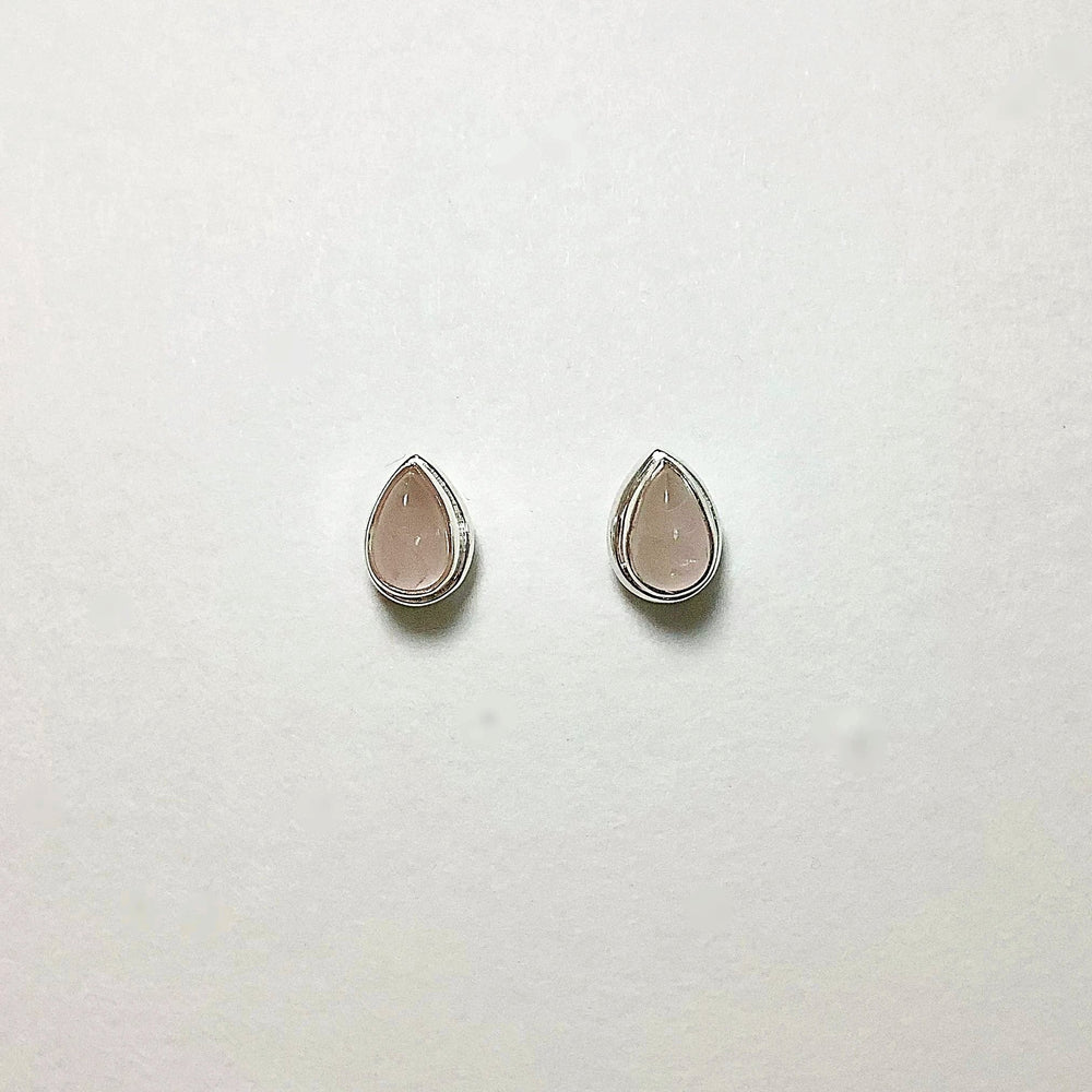 Rose Quartz Stud Earrings