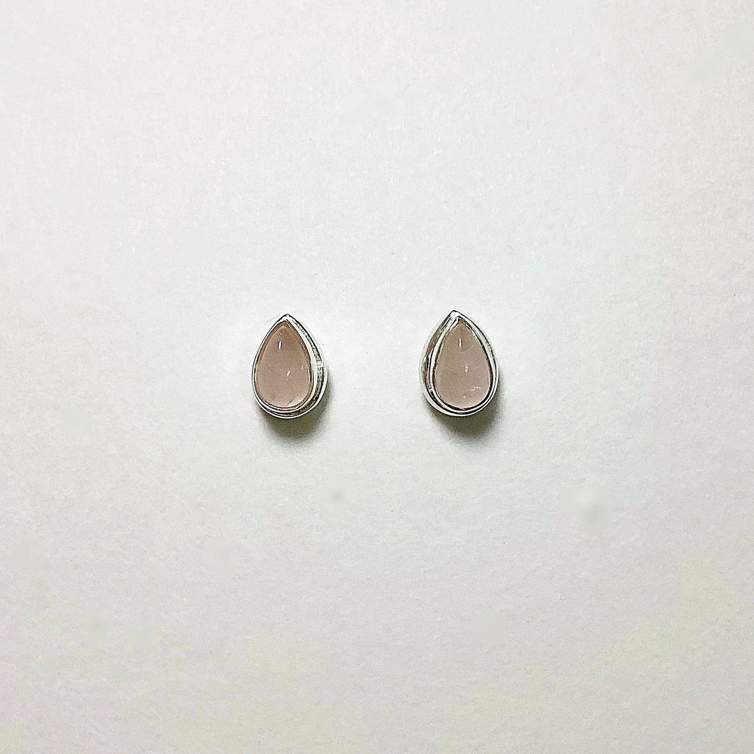 Rose Quartz Stud Earrings