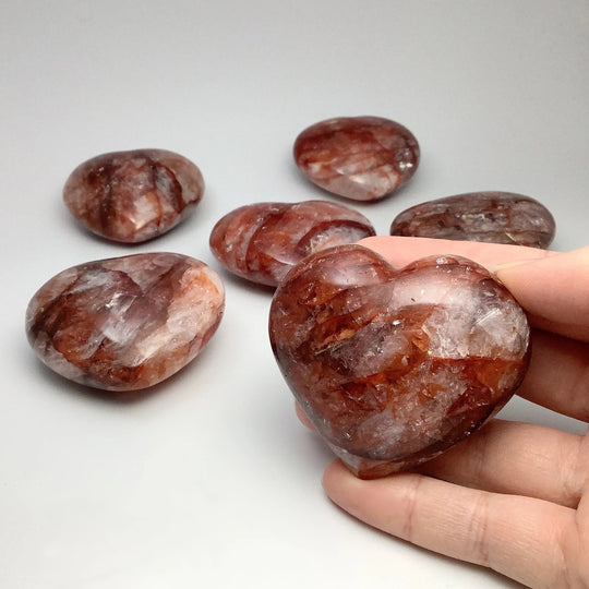 Red Hematoid Quartz Heart at $55 Each