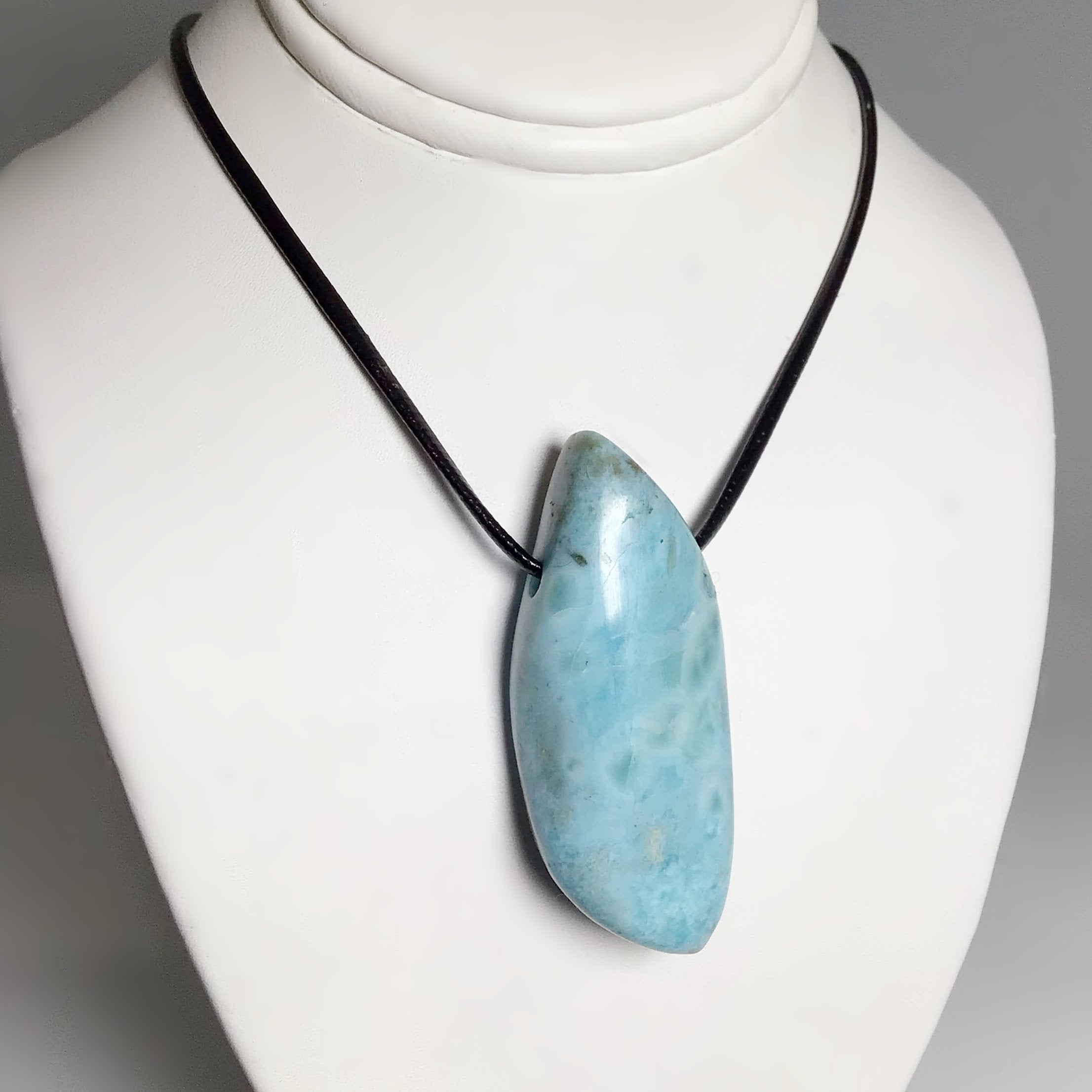 Larimar Drilled Pendant