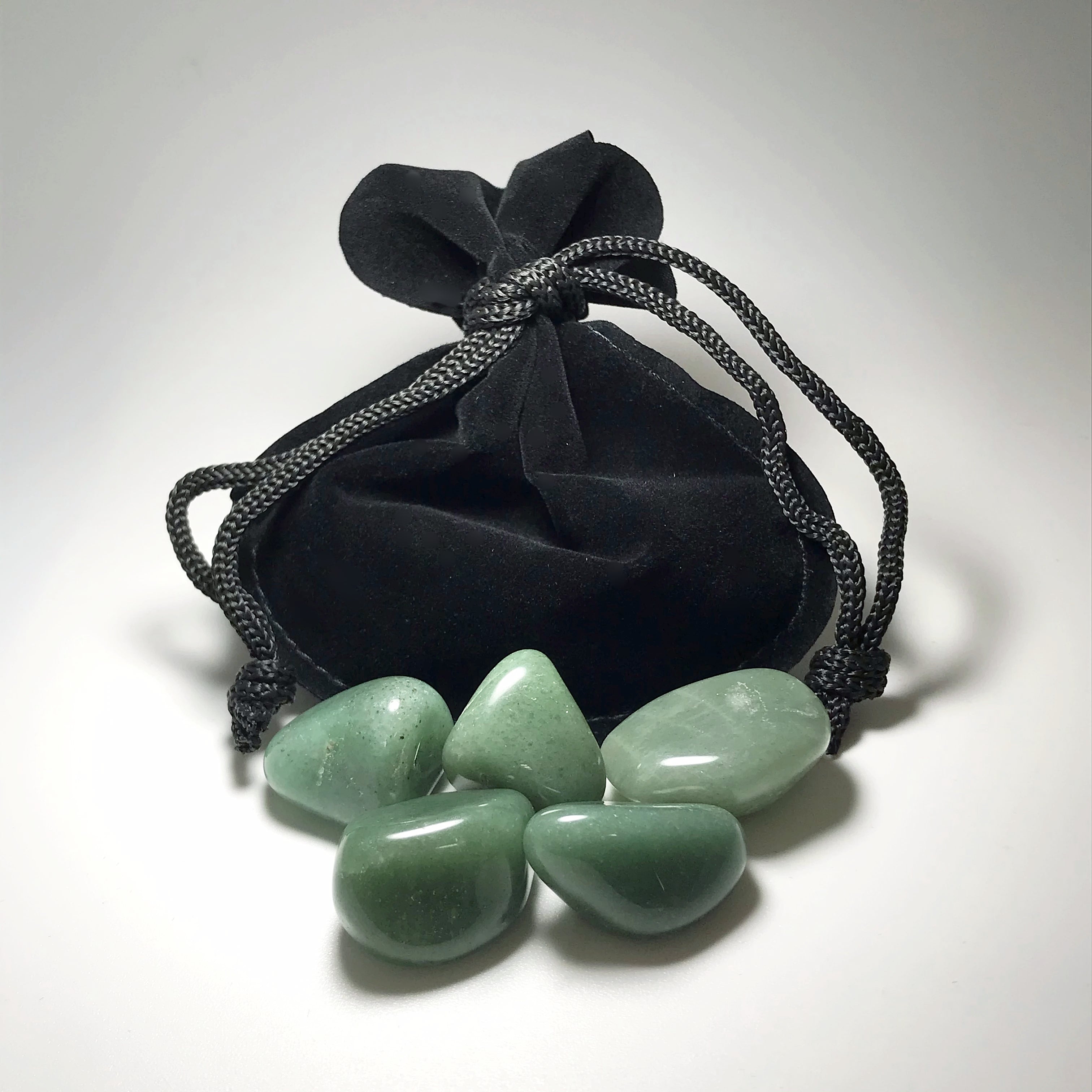 Green Aventurine Small Tumbles Pouch