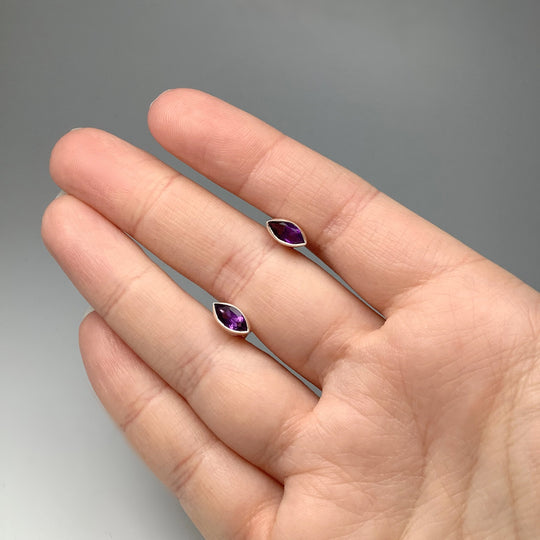 Amethyst Stud Earrings